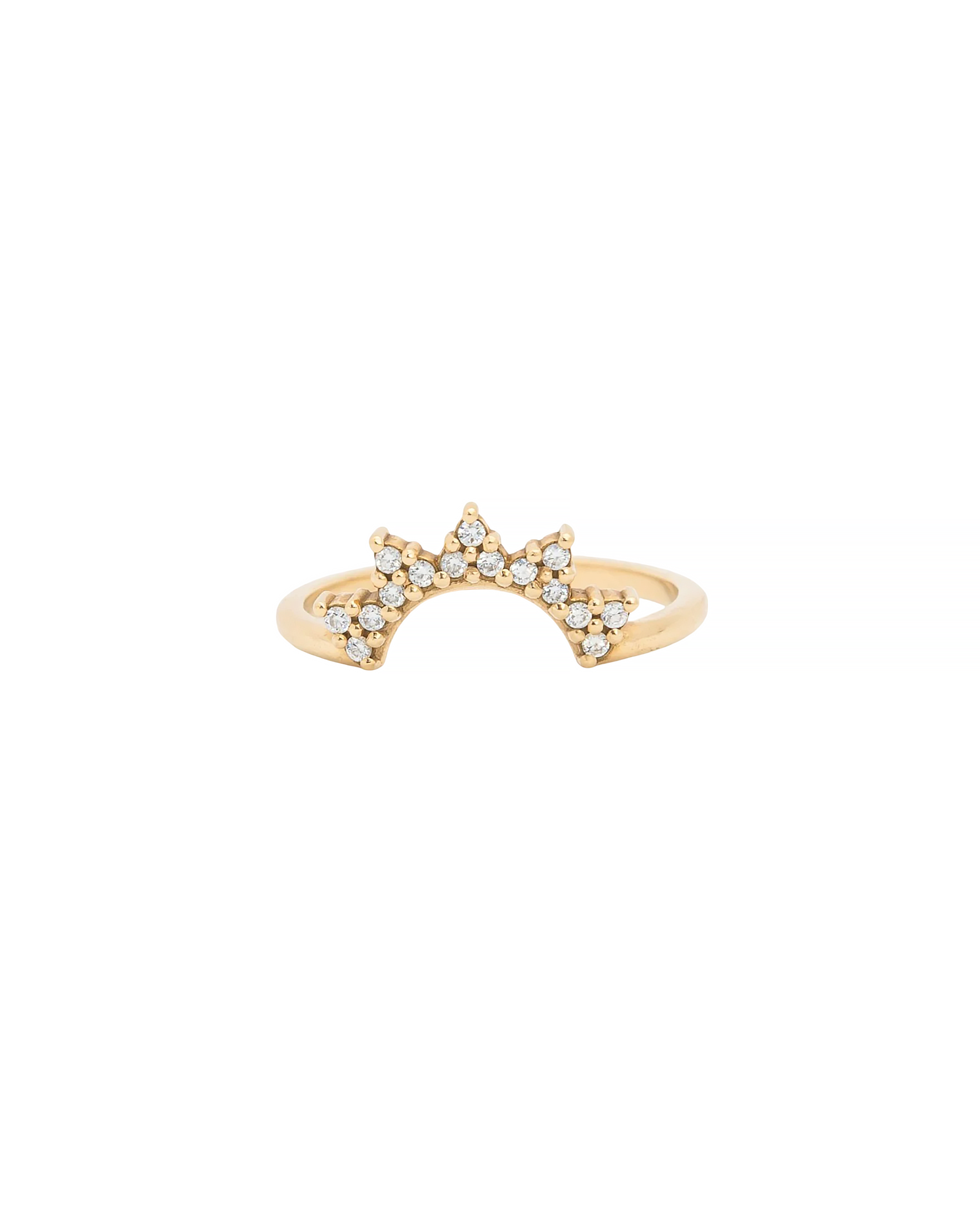 Marigold Crown Brilliant Diamond Ring in Yellow Gold
